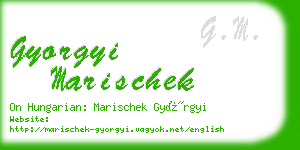 gyorgyi marischek business card